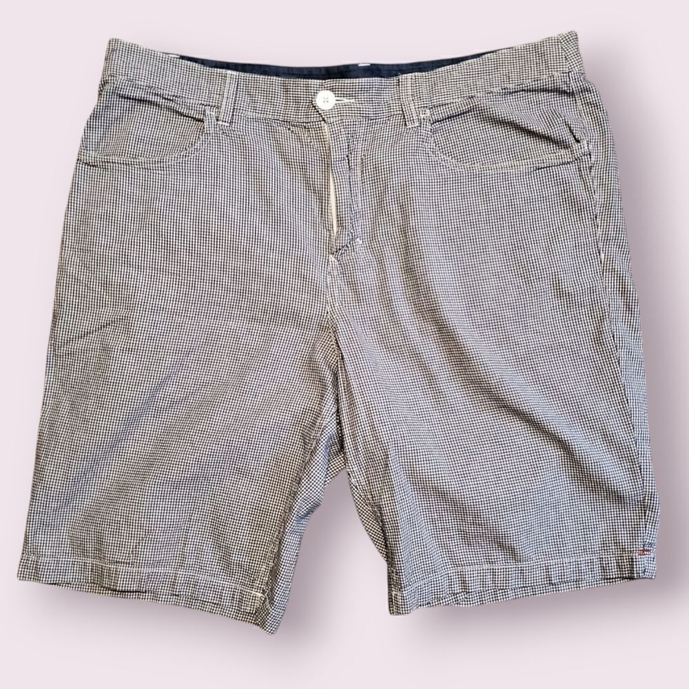 Toad & Co Men's Size 34 Blue And White Checkered Shorts Chinos EUC